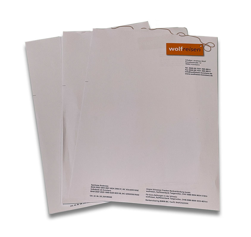 Briefpapier blanko mit Coperate Design Elementen