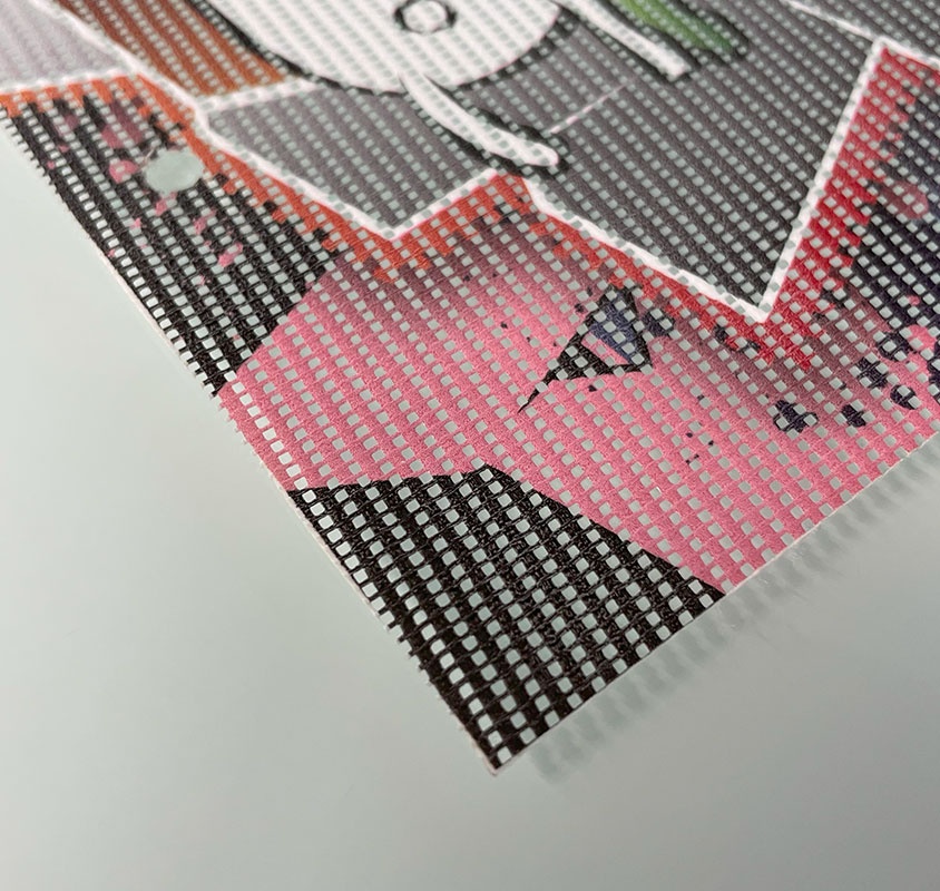 Mesh-Banner Nahaufnahme detailliert