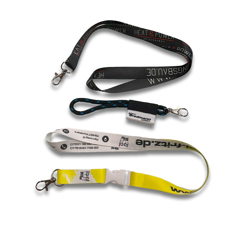 Schlüsselanhänger - Lanyards mit individuellem Firmenlook