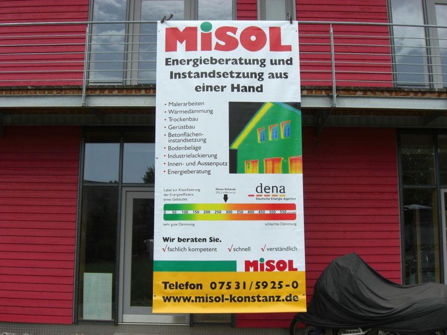 Gerüstebanner im längsformat