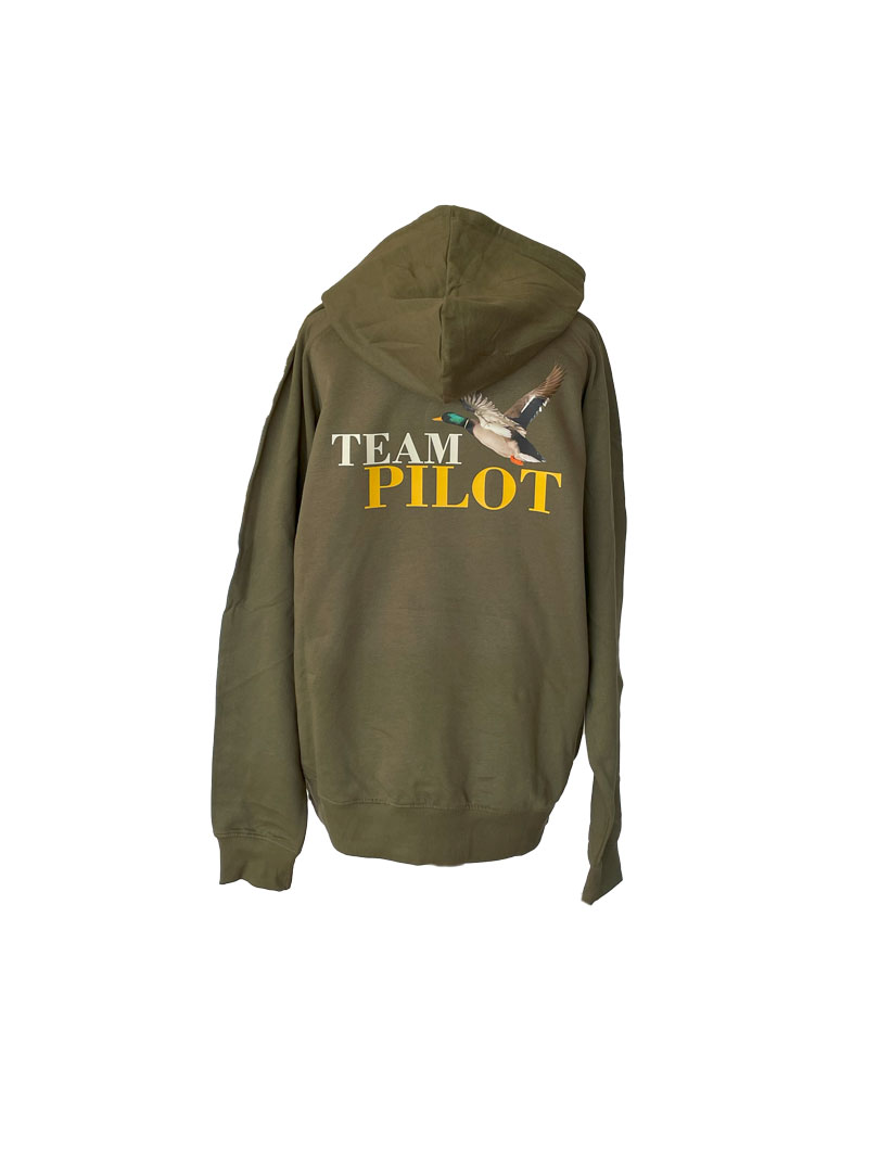 Hoodie Rückseite mit DTF-Druck veredelt