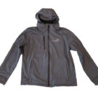 Softshell Jacke in grau mit Sticklogo veredelt